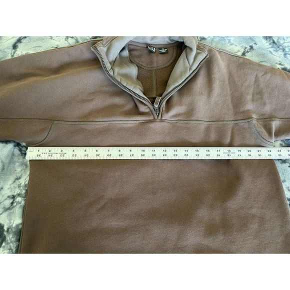 Vintage Saks Fifth Avenue Mens 1/4 Zip Sweatshirt Brown Size M - Picture 7 of 7